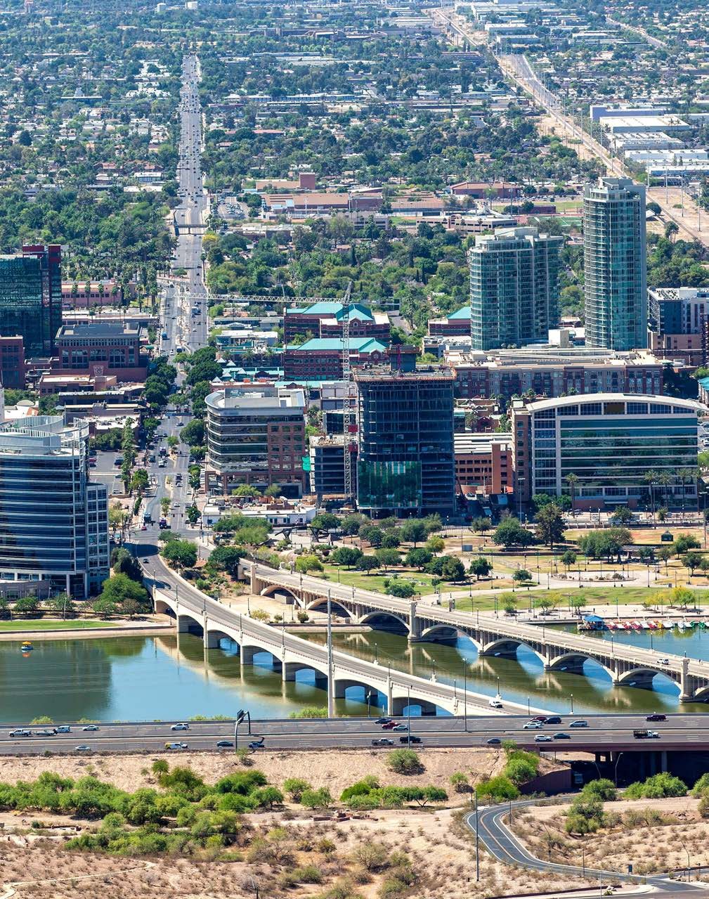 Tempe Town Lake and downtown Tempe skyline